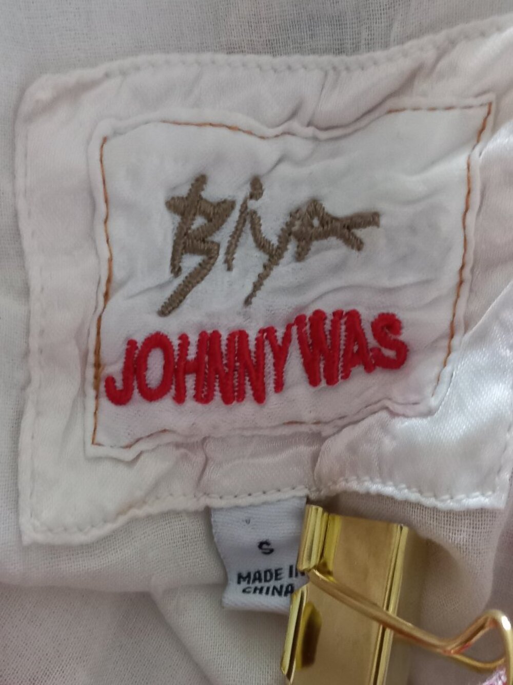 JOHNNY WAS embroidered linen mini dress tunic - Picture 14 of 15
